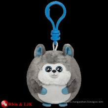 OEM design; Stuffed soft factory plush husky keychain